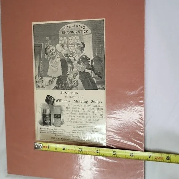 Williams Shaving Stick Advertisement 1898 Vintage barber ad - Picture 2 of 10